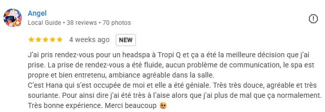 5-star guest review of Tropi Q head spa Hanoi — review 13